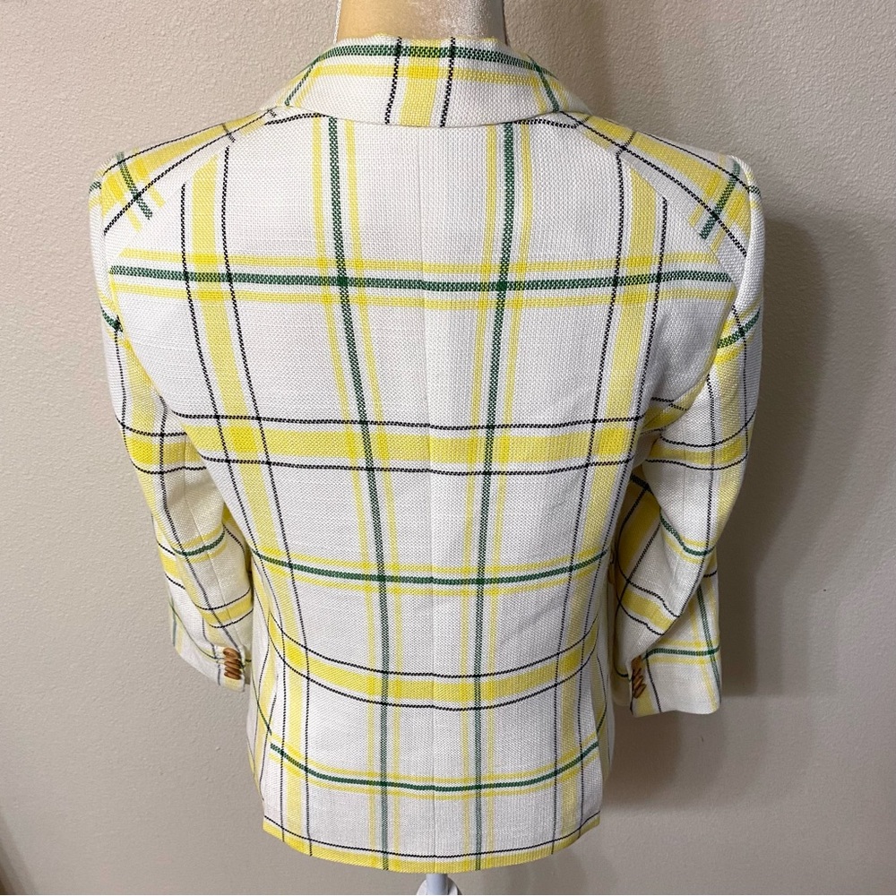 Veronica Beard Schoolboy Windowpane Plaid Blazer … - image 5